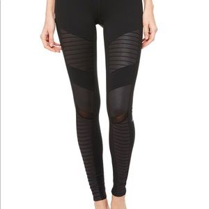 Alo Black Moto Leggings Size Small